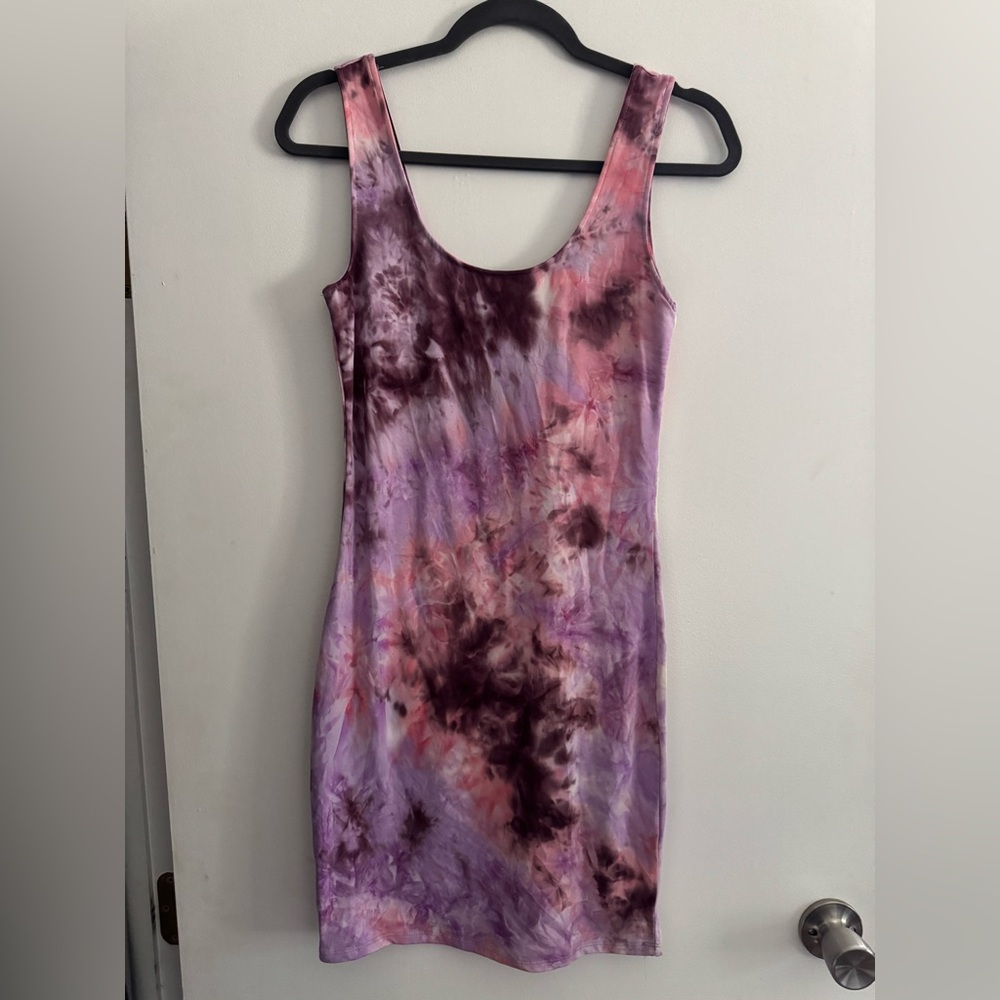 Heart Hips Purple and Pink Bodycon Mini Dress